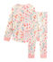 Pyjama petite fille en côte blanc MARSHMALLOW/blanc MULTICO