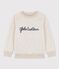 Sweatshirt en molleton brodé enfant fille / garçon beige MONTELIMAR CHINE