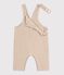Salopette b&eacute;b&eacute; en serge jambes longues unie beige