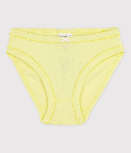 Culotte petite fille en coton jaune SUNNY