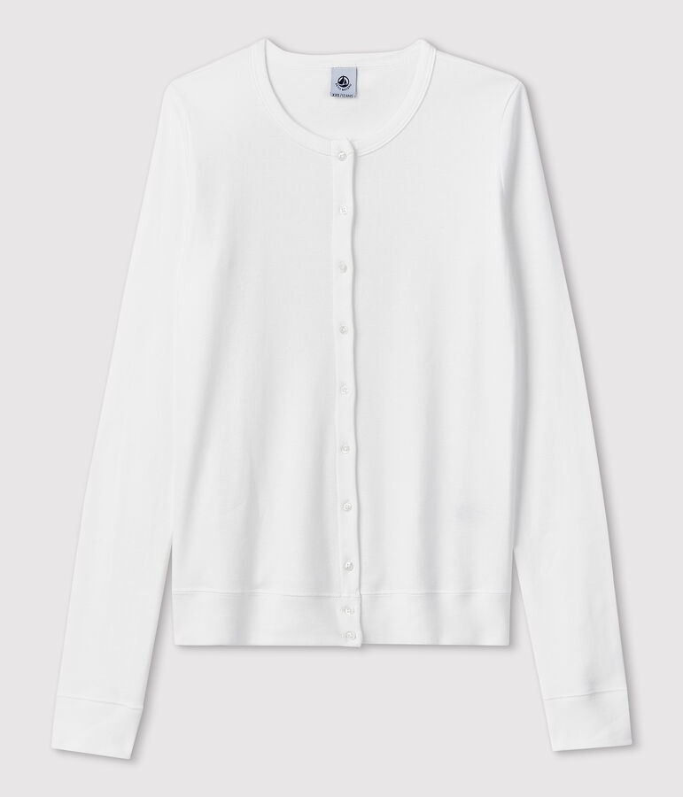 Cardigan iconique femme blanc ECUME