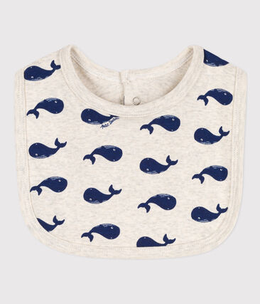 PETIT BATEAU - Bavoir unitaire baleines en coton
