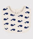 Bavoir unitaire baleines en coton