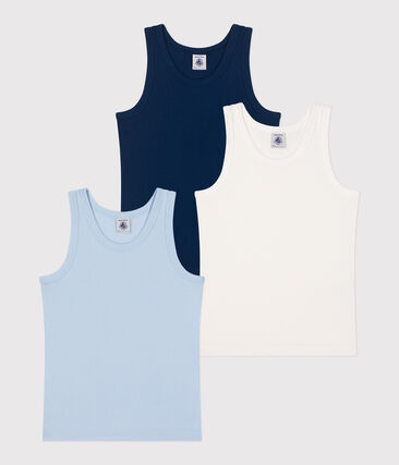 Lot de 3 débardeurs enfant en coton unis