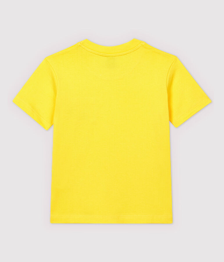 Tee-shirt manches courtes en jersey enfant gar&ccedil;on jaune RAIPONCE