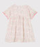 Robe manches courtes bébé fille imprimée blanc MARSHMALLOW/blanc MULTICO