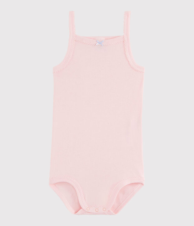 Body &agrave; bretelles b&eacute;b&eacute; fille rose