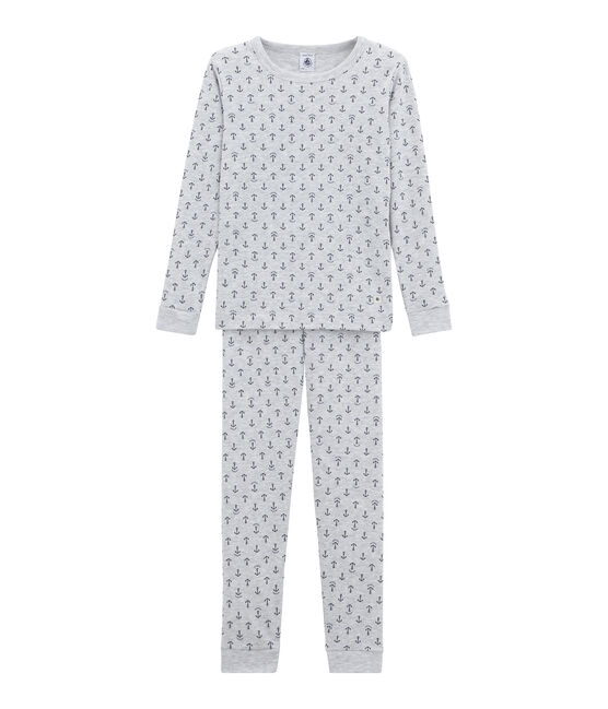 Pyjama petit garçon gris POUSSIERE/bleu MEDIEVAL