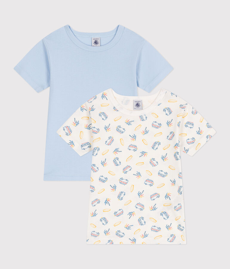 Lot de 2 tee-shirts enfant en coton manches courtes imprim&eacute; vans variante 1