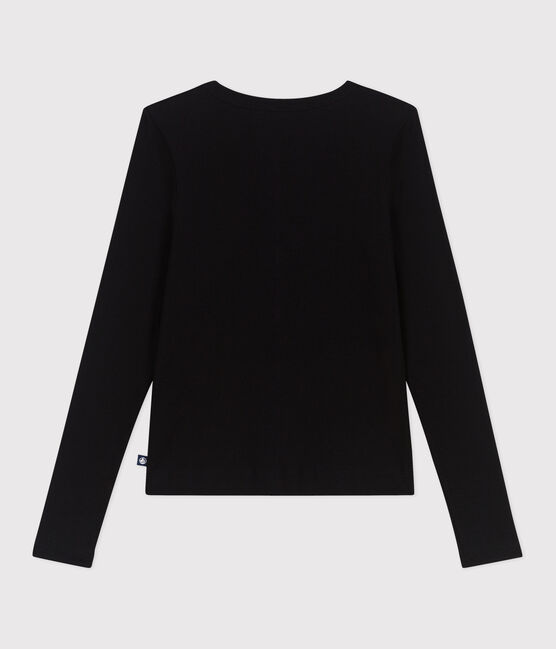 Cardigan femme en coton uni noir BLACK