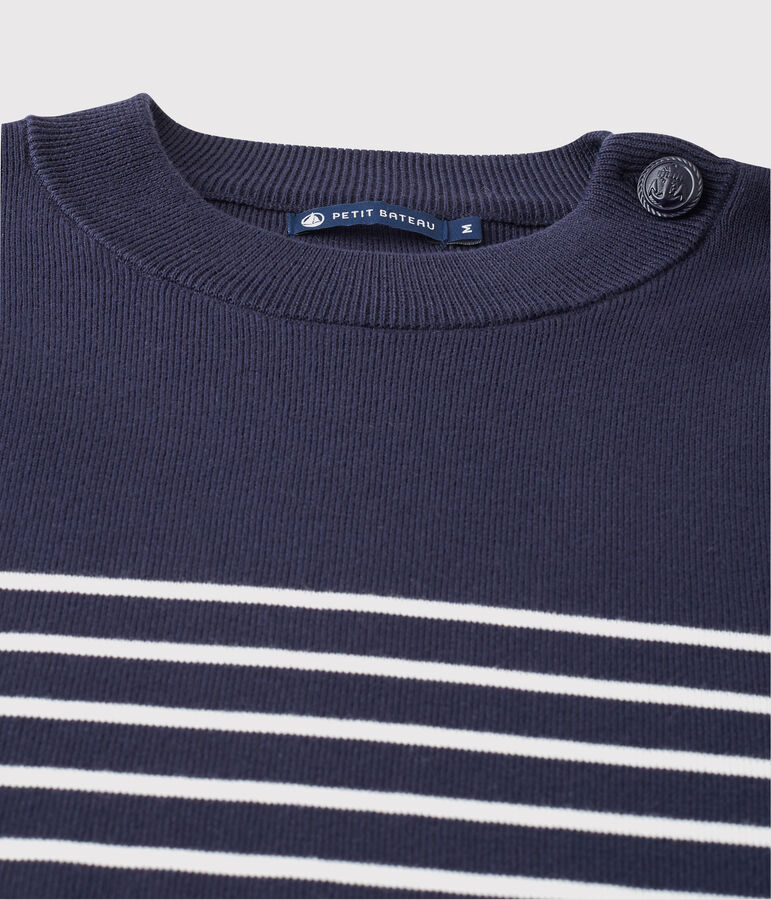 Pull marin Homme bleu/blanc