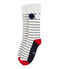 Chaussette haute enfant fille blanc MARSHMALLOW/bleu SMOKING