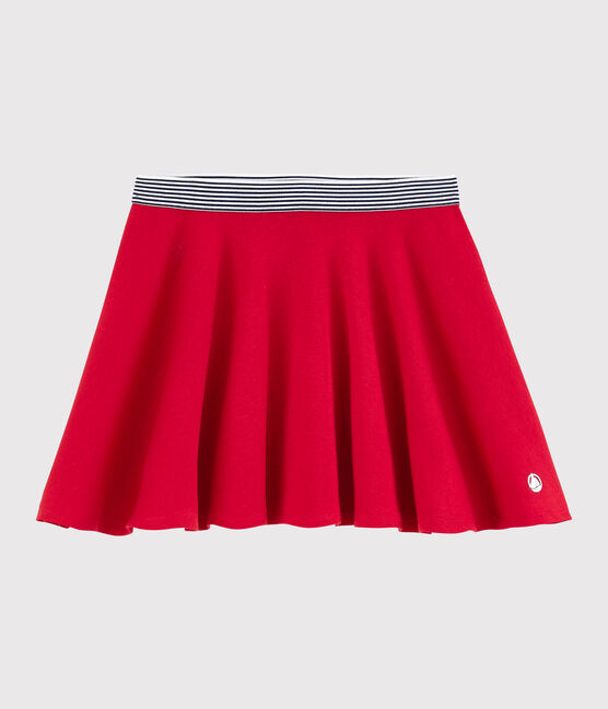 Jupe en maille enfant fille rouge TERKUIT