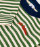 Pull enfant en coton à rayures vert PALMERAIE/ AVALANCHE