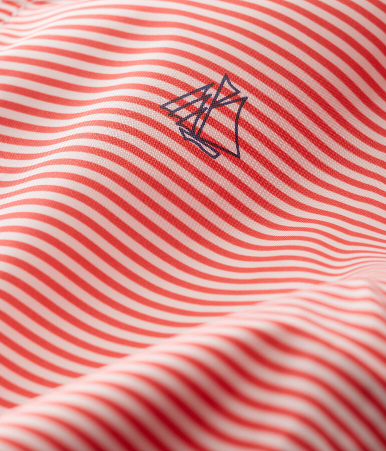 Coupe-vent b&eacute;b&eacute; mixte ray&eacute; rose GROSEILLER/blanc MARSHMALLOW