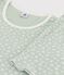 Pyjacourt fleurs fille en coton vert HERBIER/ MARSHMALLOW