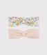 Lot de 2 bandeaux fleurs en coton bébé