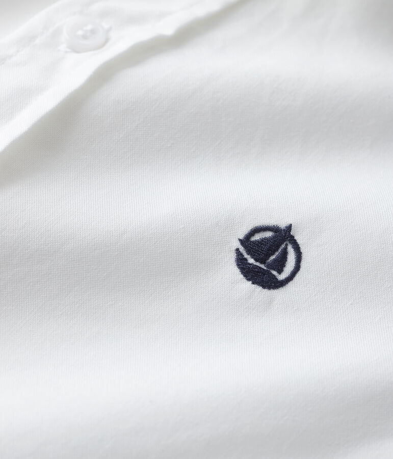 Chemise en coton oxford enfant gar&ccedil;on blanc