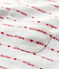 Combicourt Petit Bateau Je t'aime en jacquard en coton biologique blanc MARSHMALLOW/rouge PEPS