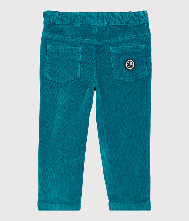 Pantalon en velours b&eacute;b&eacute;. bleu
