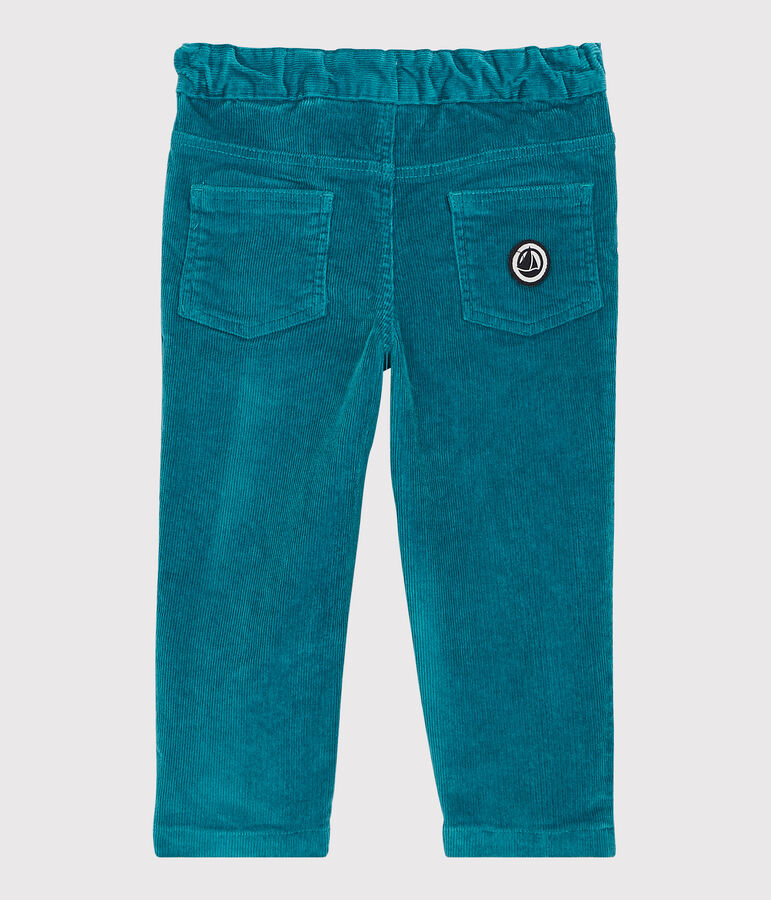 Pantalon en velours b&eacute;b&eacute;. bleu