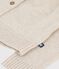 Cardigan enfant en laine et coton uni beige chin&eacute;
