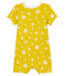 Combicourt bébé garçon en côte jaune HONEY/blanc MARSHMALLOW CN
