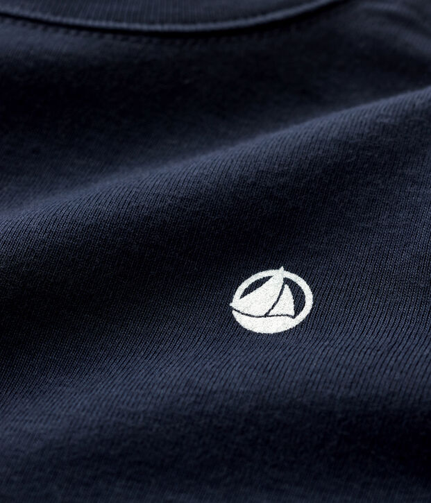 Tee-shirt manches longues en coton b&eacute;b&eacute; gar&ccedil;on bleu marine