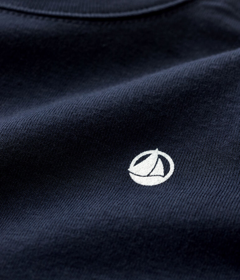 Tee-shirt manches longues en coton b&eacute;b&eacute; gar&ccedil;on bleu