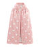 Cape de bain bébé en éponge rose CHARME/blanc MARSHMALLOW