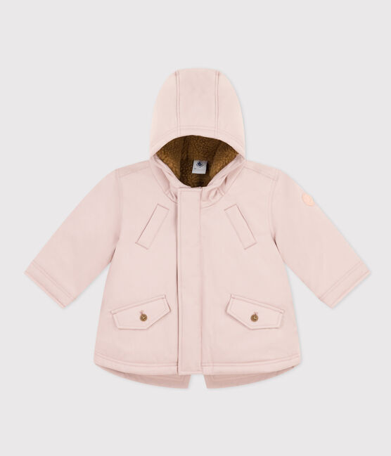 Parka doublée sherpa bébé rose SALINE