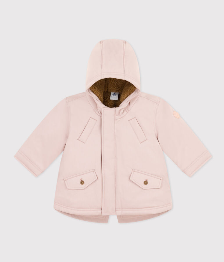 Parka doubl&eacute;e sherpa b&eacute;b&eacute; rose SALINE