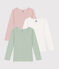 Lot de 3 tee-shirts à manches longues unis en coton enfant variante 1