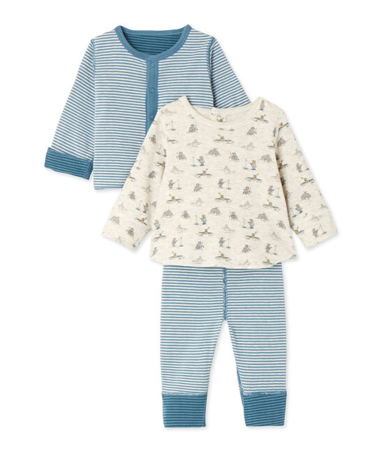 Ensemble 3 pièces bébé garçon bleu ATELIER/bleu POLOCHON