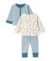 Ensemble 3 pièces bébé garçon bleu ATELIER/bleu POLOCHON
