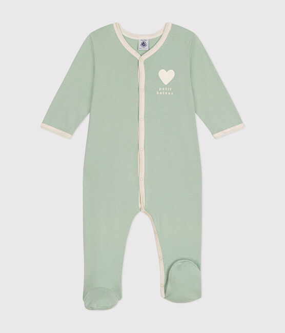 Pyjama bébé en coton vert HERBIER