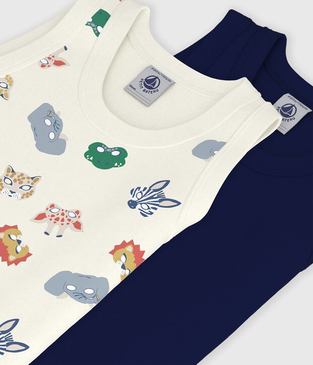 Lot de d&eacute;bardeurs enfant en coton imprim&eacute; masques multicouleur