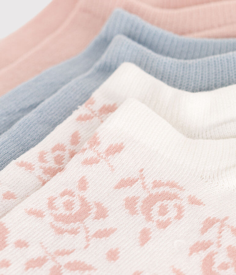 3 paires de chaussettes en coton fleurs enfant variante 2