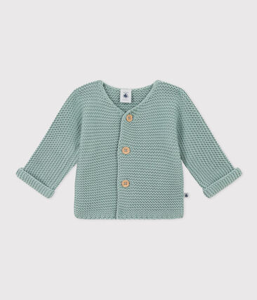 PETIT BATEAU - Cardigan en tricot point mousse bébé