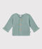 Cardigan en tricot point mousse bébé vert PAUL