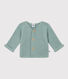 Cardigan en tricot point mousse bébé