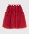 Jupe longue en tulle enfant unie rouge