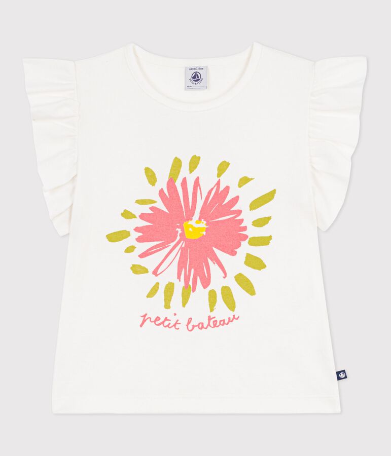 Tee-shirt enfant manches courtes en coton blanc