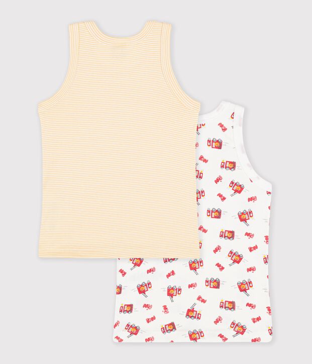 Lot de d&eacute;bardeurs enfant en coton imprim&eacute; pompier multicouleur
