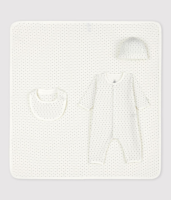 Coffret cadeau naissance blanc à étoiles bébé en coton biologique variante 1