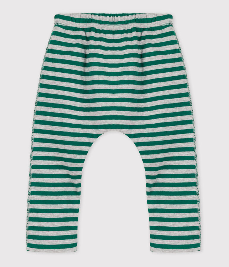 Pantalon b&eacute;b&eacute; ray&eacute; en tubique EVERGREEN/ FUMEE