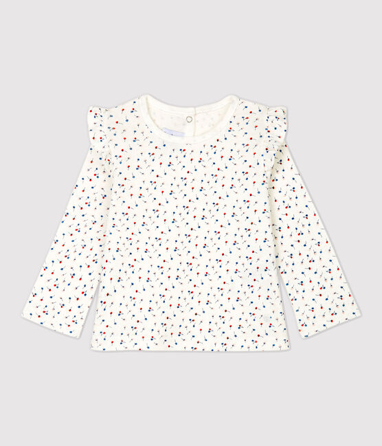Blouse en coton bébé. blanc MARSHMALLOW/blanc MULTICO