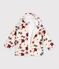 Veste &agrave; capuche enfant en sherpa &agrave; fleurs &eacute;cru/multicouleur