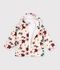 Veste &agrave; capuche enfant en sherpa &agrave; fleurs &eacute;cru/multicouleur