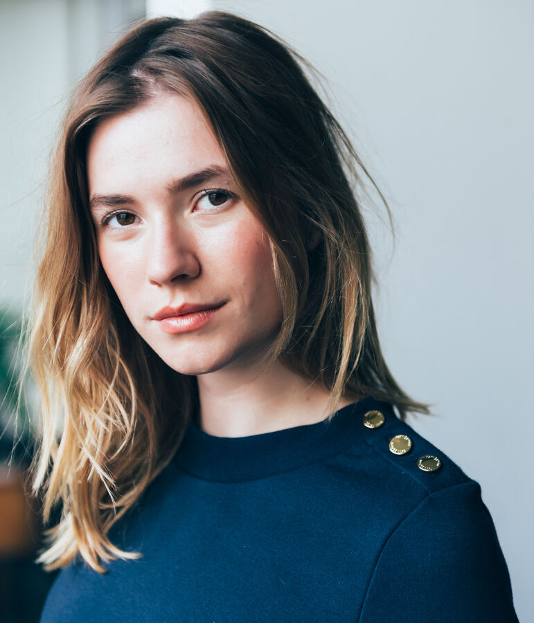 Robe droite femme bleu